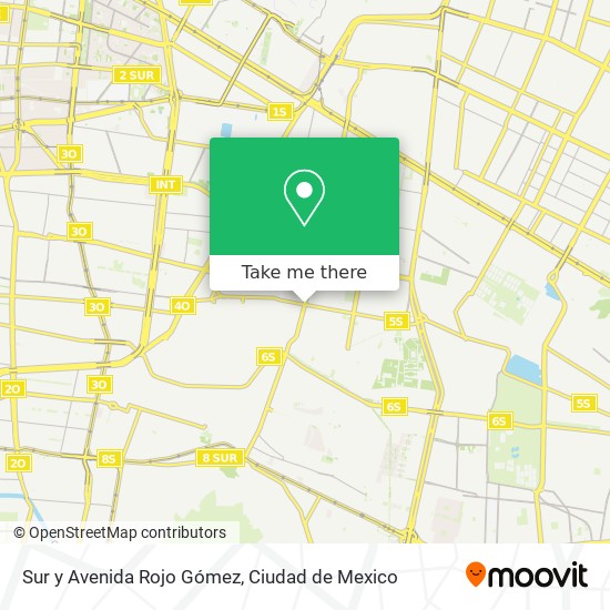 Sur y Avenida Rojo Gómez map