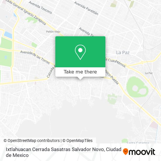 Ixtlahuacan Cerrada Sasatras Salvador Novo map