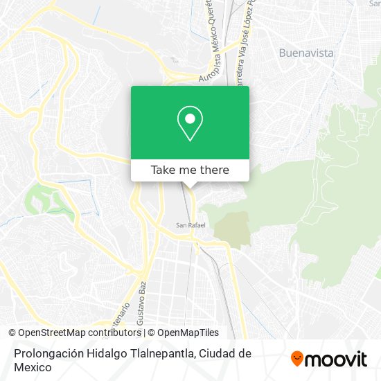 Mapa de Prolongación Hidalgo Tlalnepantla