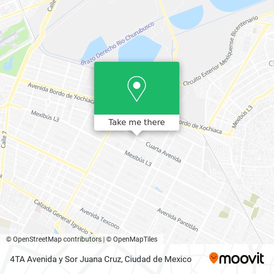 4TA Avenida y Sor Juana Cruz map