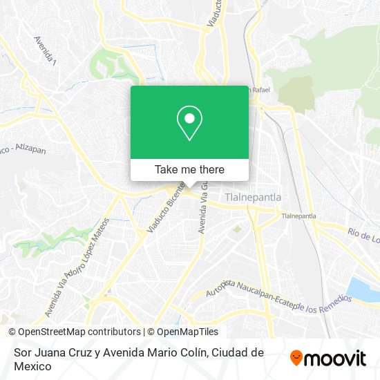 Sor Juana Cruz y Avenida Mario Colín map