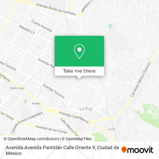 Avenida Avenida Pantitlán Calle Oriente 9 map