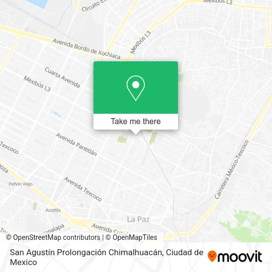 Mapa de San Agustín Prolongación Chimalhuacán