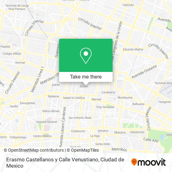 Erasmo Castellanos y Calle Venustiano map