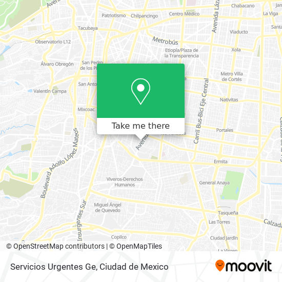 Mapa de Servicios Urgentes Ge