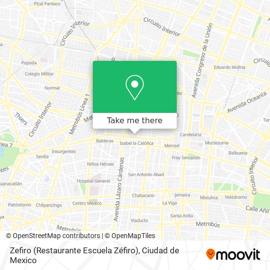 Mapa de Zefiro (Restaurante Escuela Zéfiro)