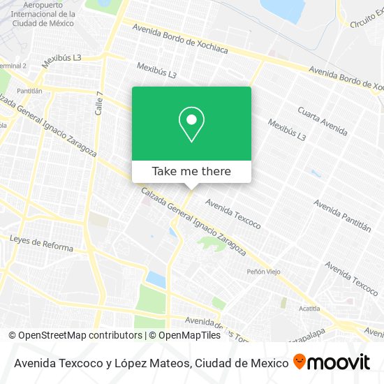 Avenida Texcoco y López Mateos map