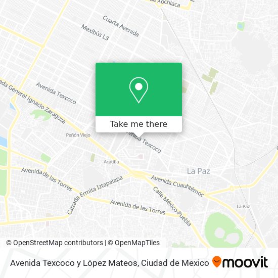 Avenida Texcoco y López Mateos map