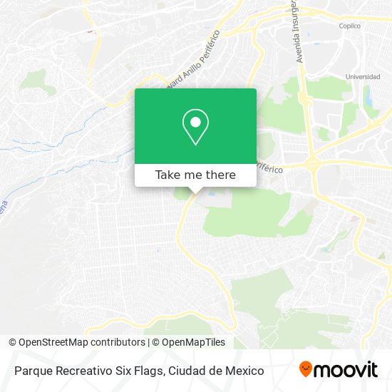 Parque Recreativo Six Flags map