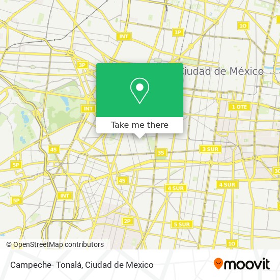 Campeche- Tonalá map
