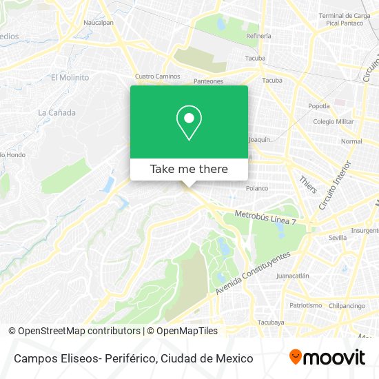 Campos Eliseos- Periférico map
