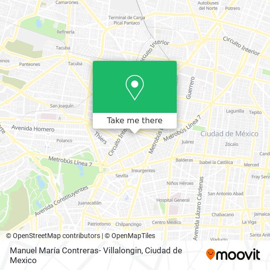 Manuel María Contreras- Villalongin map