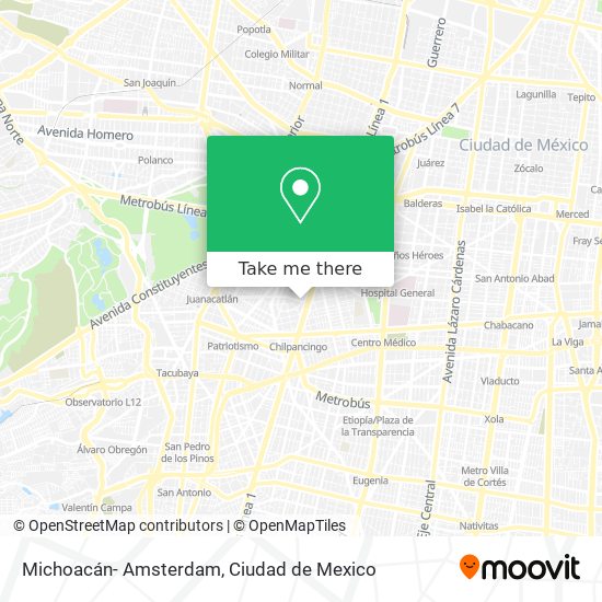 Michoacán- Amsterdam map