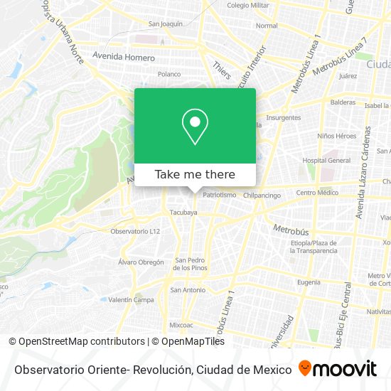 Observatorio Oriente- Revolución map