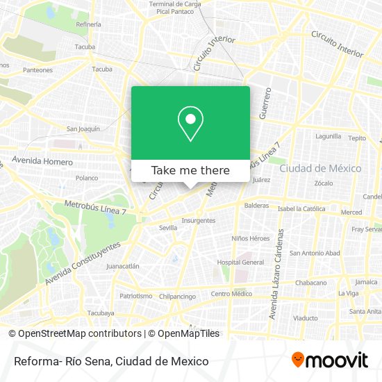 Reforma- Río Sena map