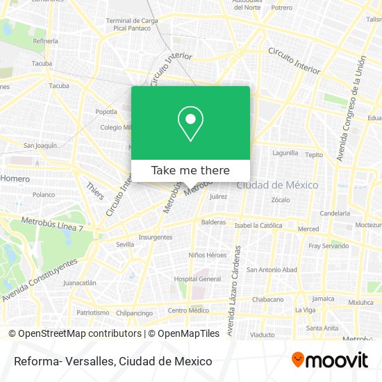 Reforma- Versalles map