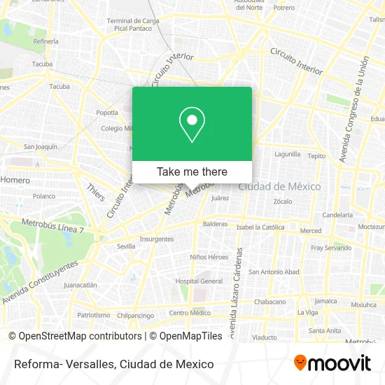 Reforma- Versalles map