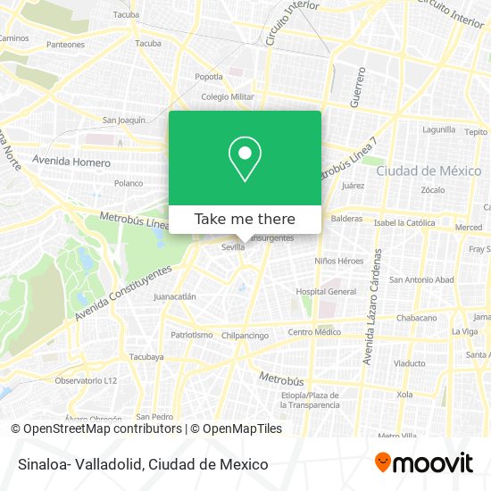 Mapa de Sinaloa- Valladolid