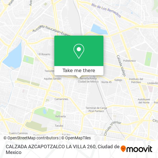 Mapa de CALZADA AZCAPOTZALCO   LA VILLA  260