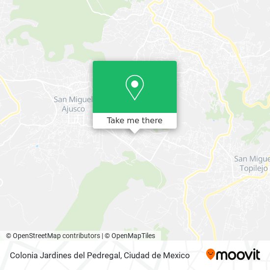 Mapa de Colonia Jardines del Pedregal