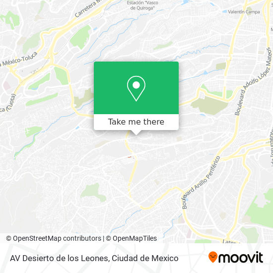 AV Desierto de los Leones map