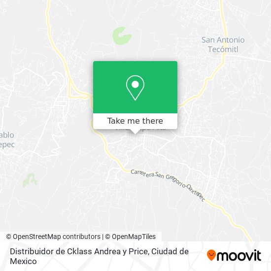 Distribuidor de Cklass Andrea y Price map