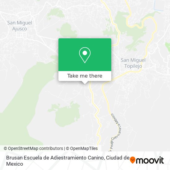 Mapa de Brusan Escuela de Adiestramiento Canino