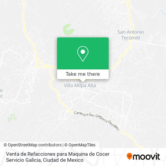 Venta de Refacciones para Maquina de Cocer Servicio Galicia map