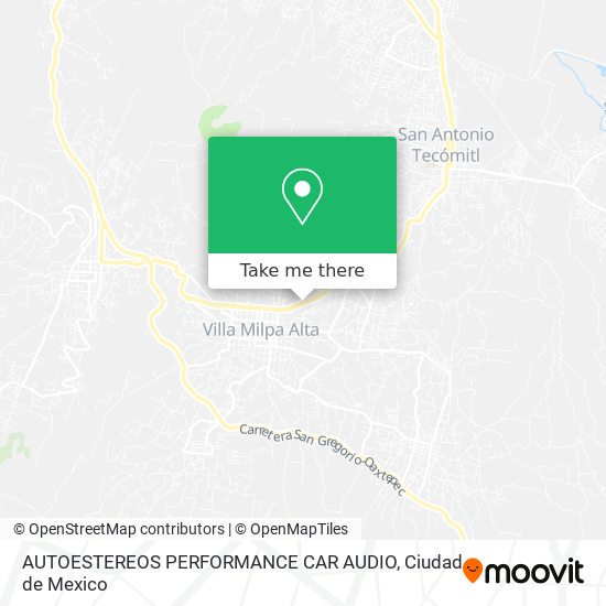 Mapa de AUTOESTEREOS PERFORMANCE CAR AUDIO