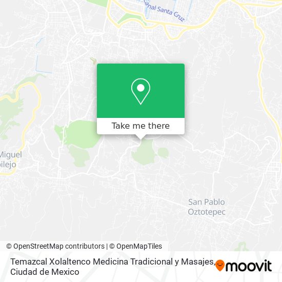 Temazcal Xolaltenco Medicina Tradicional y Masajes map