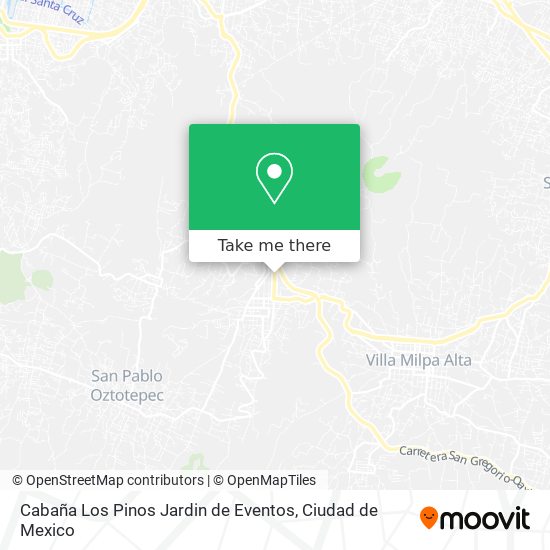 Cabaña Los Pinos Jardin de Eventos map
