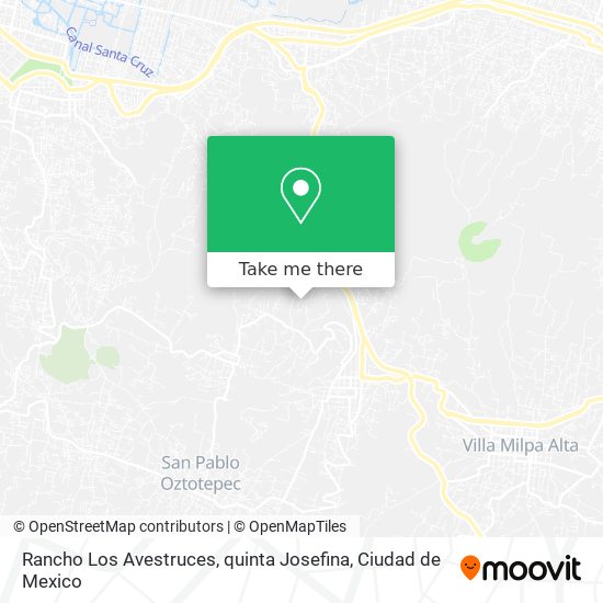 Rancho Los Avestruces, quinta Josefina map