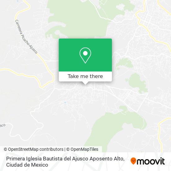 Mapa de Primera Iglesia Bautista del Ajusco Aposento Alto