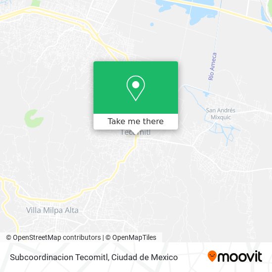 Subcoordinacion Tecomitl map