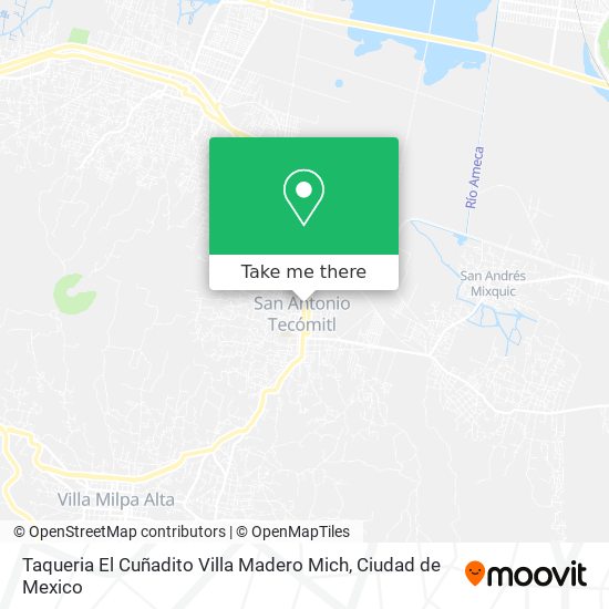 Mapa de Taqueria El Cuñadito Villa Madero Mich