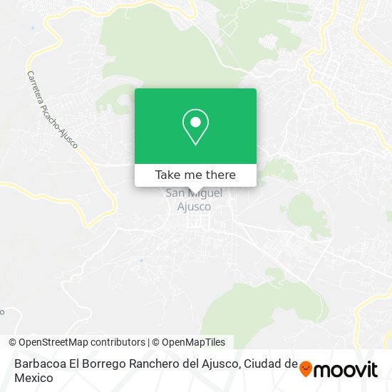 Barbacoa El Borrego Ranchero del Ajusco map