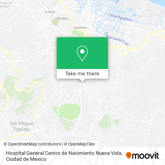 Hospital General Centro de Nacimiento Nueva Vida map
