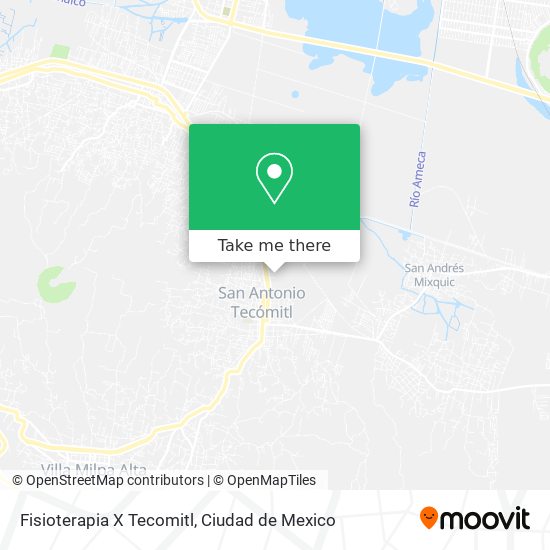 Fisioterapia X Tecomitl map
