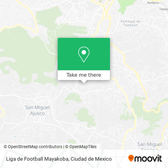 Mapa de Liga de Football Mayakoba