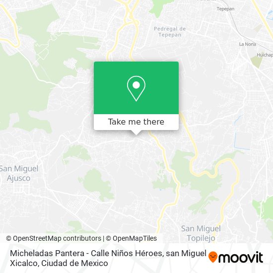 Micheladas Pantera - Calle Niños Héroes, san Miguel Xicalco map