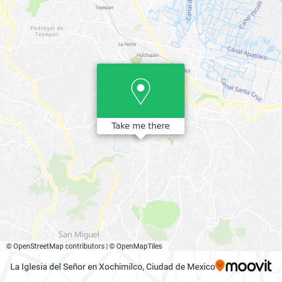 Mapa de La Iglesia del Señor en Xochimilco