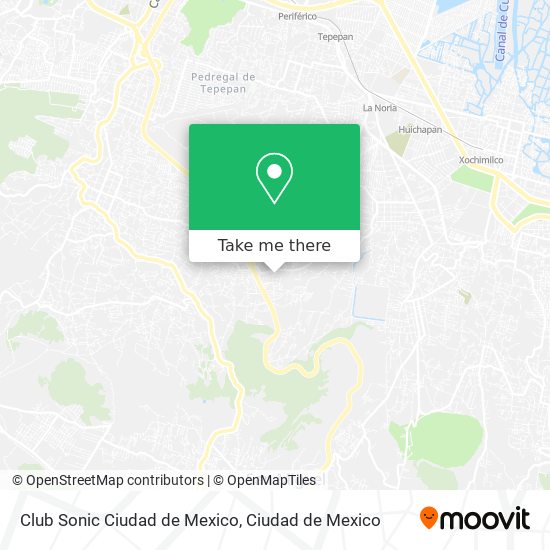 Mapa de Club Sonic Ciudad de Mexico