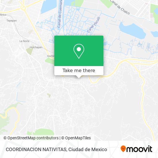 COORDINACION NATIVITAS map