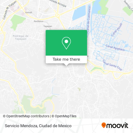 Servicio Mendoza map