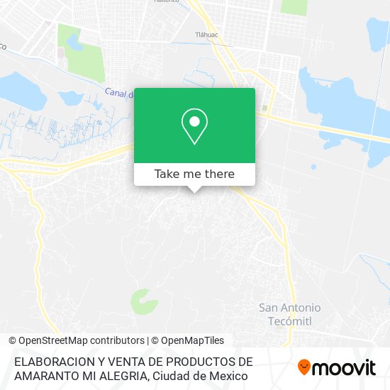 ELABORACION Y VENTA DE PRODUCTOS DE AMARANTO MI ALEGRIA map