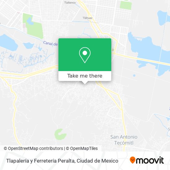 Tlapalería y Ferretería Peralta map
