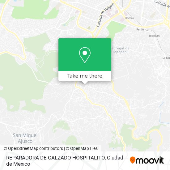 REPARADORA DE CALZADO HOSPITALITO map