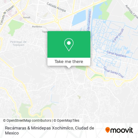 Recámaras & Minidepas Xochimilco map