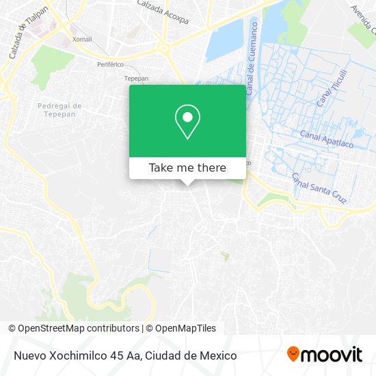 Nuevo Xochimilco 45 Aa map