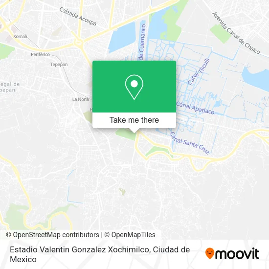 Mapa de Estadio Valentin Gonzalez Xochimilco